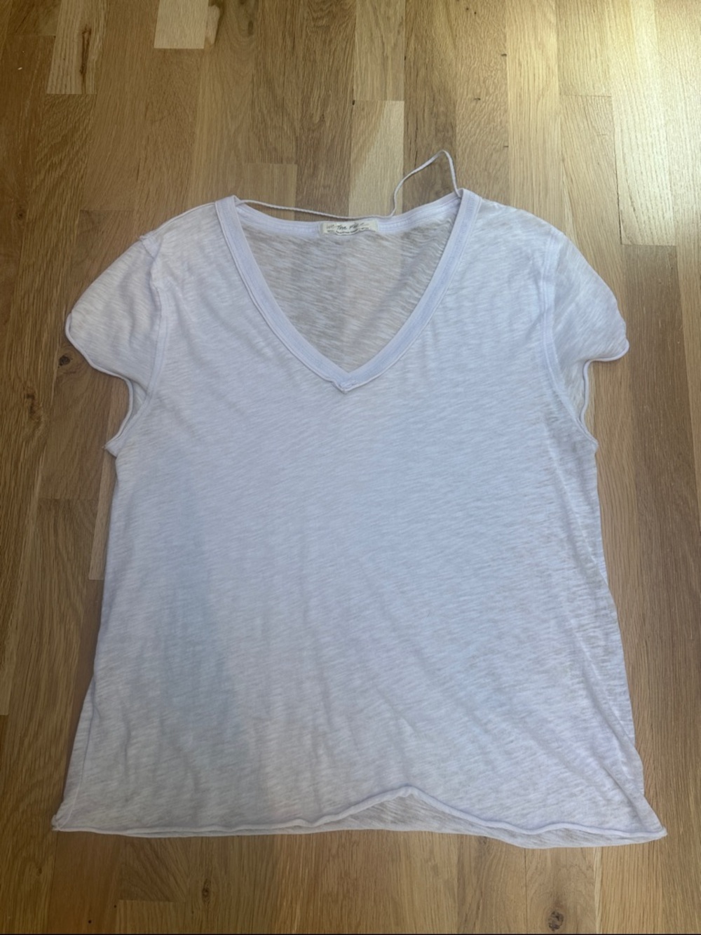 We The Free White V-Neck Short Sleeve Tee